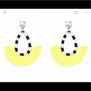 BNWT! Yellow and black tassel earrings!